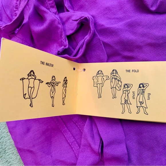 NWT Sun 'n' Sand Purple Wrap Around Tie Multi-Use Garment OSA - Picture 4 of 11